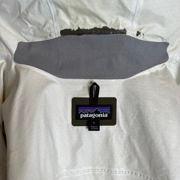 Patagonia Waterproof Hooded Shell Jacket Lightweight in Olive Green Men’s Large - Picture 9 of 11